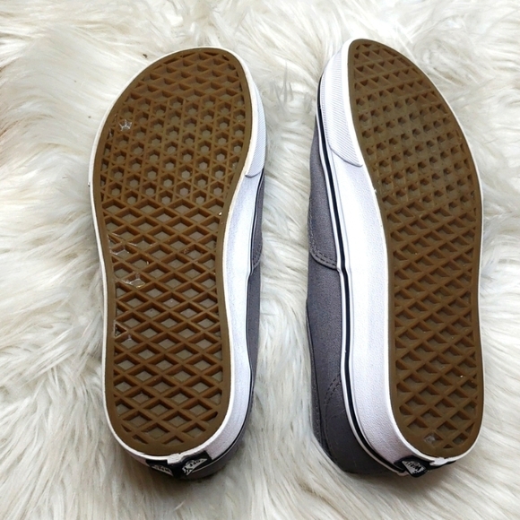 VANS AUTHENTIC Pewter black M6/W7.5 silicon stretch laces deck shoes - Picture 10 of 10